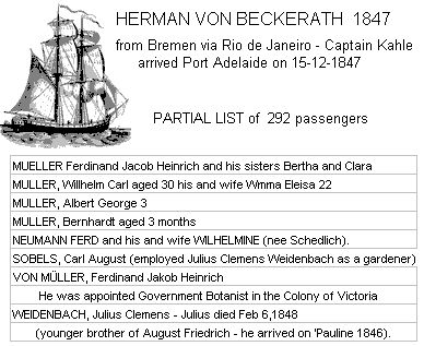 Julius Weidenbach Ship List